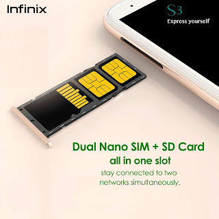 Infinix Hot S3 Has Amazing 3-in-1 SIM Slot Technology